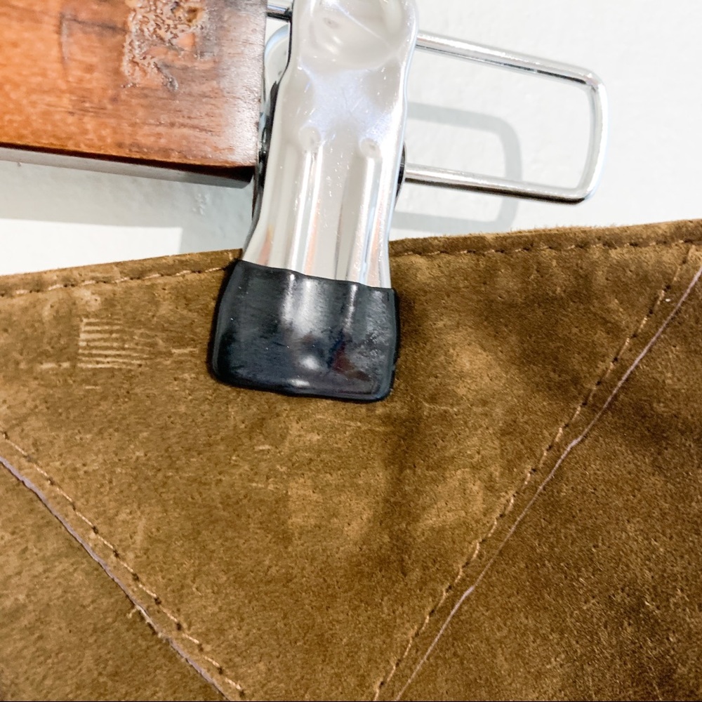Liz Claiborne Suede Brown A-Line Skirt - Picture 10 of 10